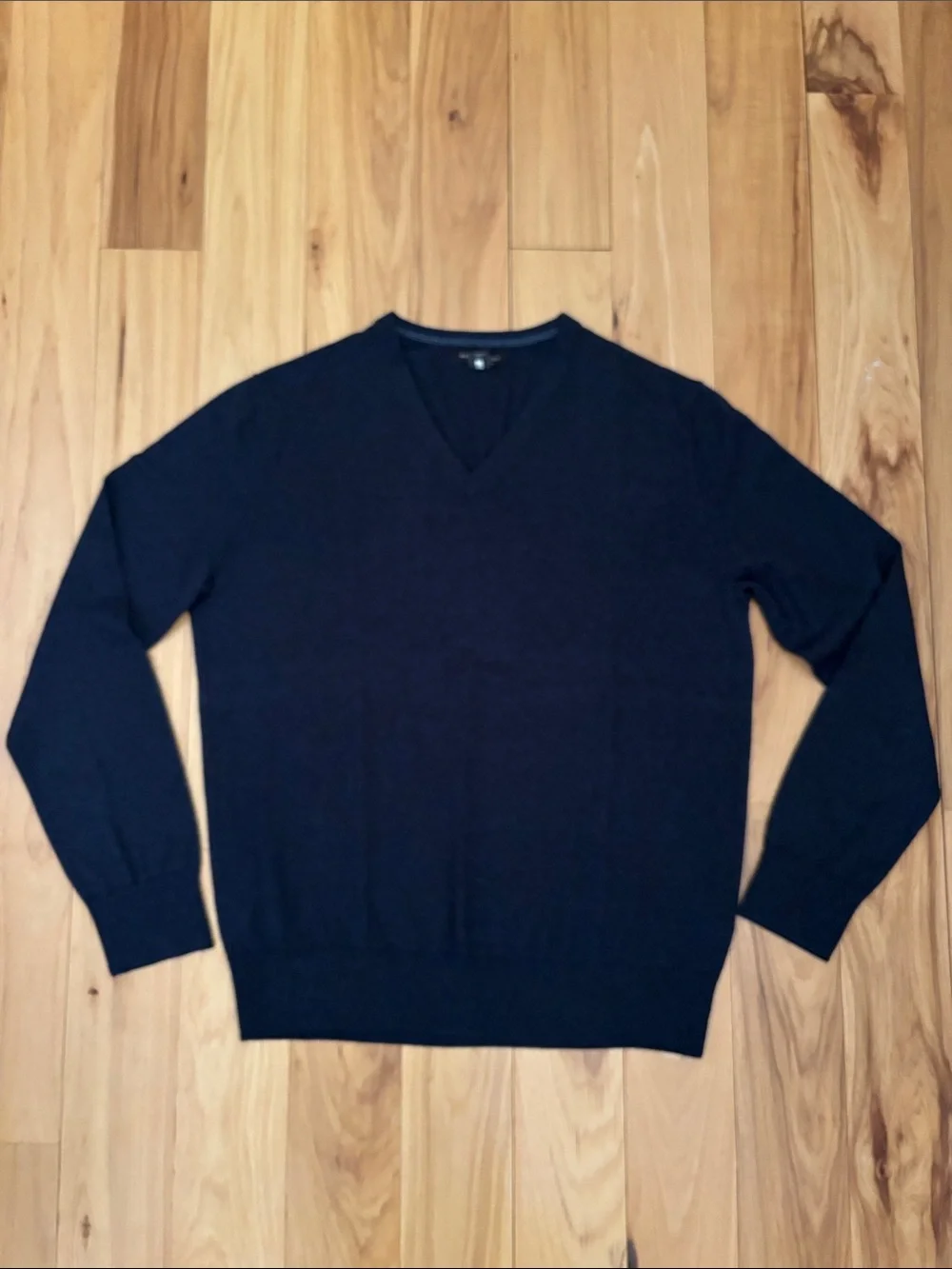 BANANA REPUBLIC | Men's Navy Luxury Blend Silk Cotton Cashmere Sweater | Size L
